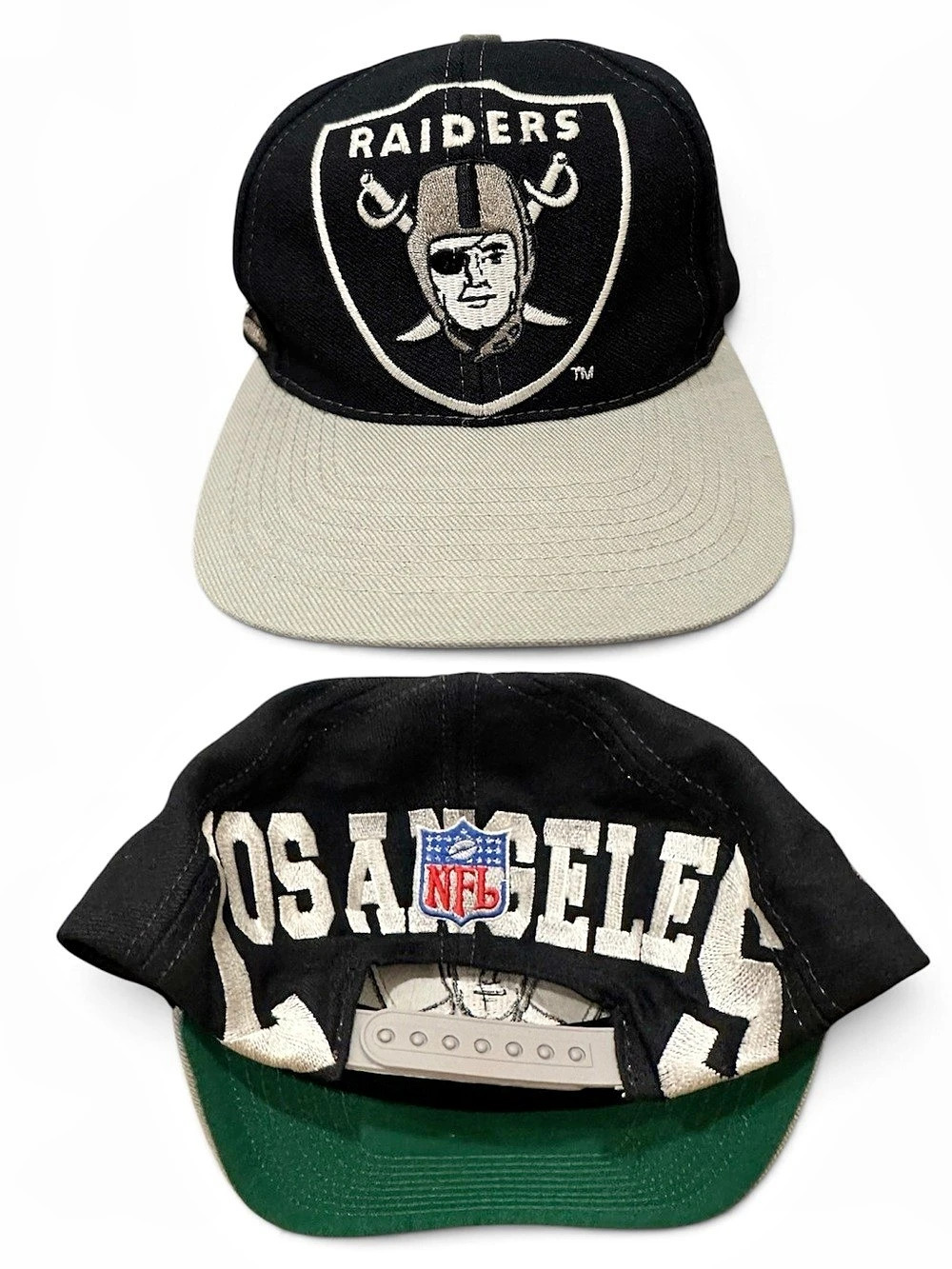 Vintage 90’s LA Raiders Big Logo Athletic NFL Pro Line Snapback Hat Cap